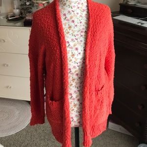 Orange Popcorn Cardigan